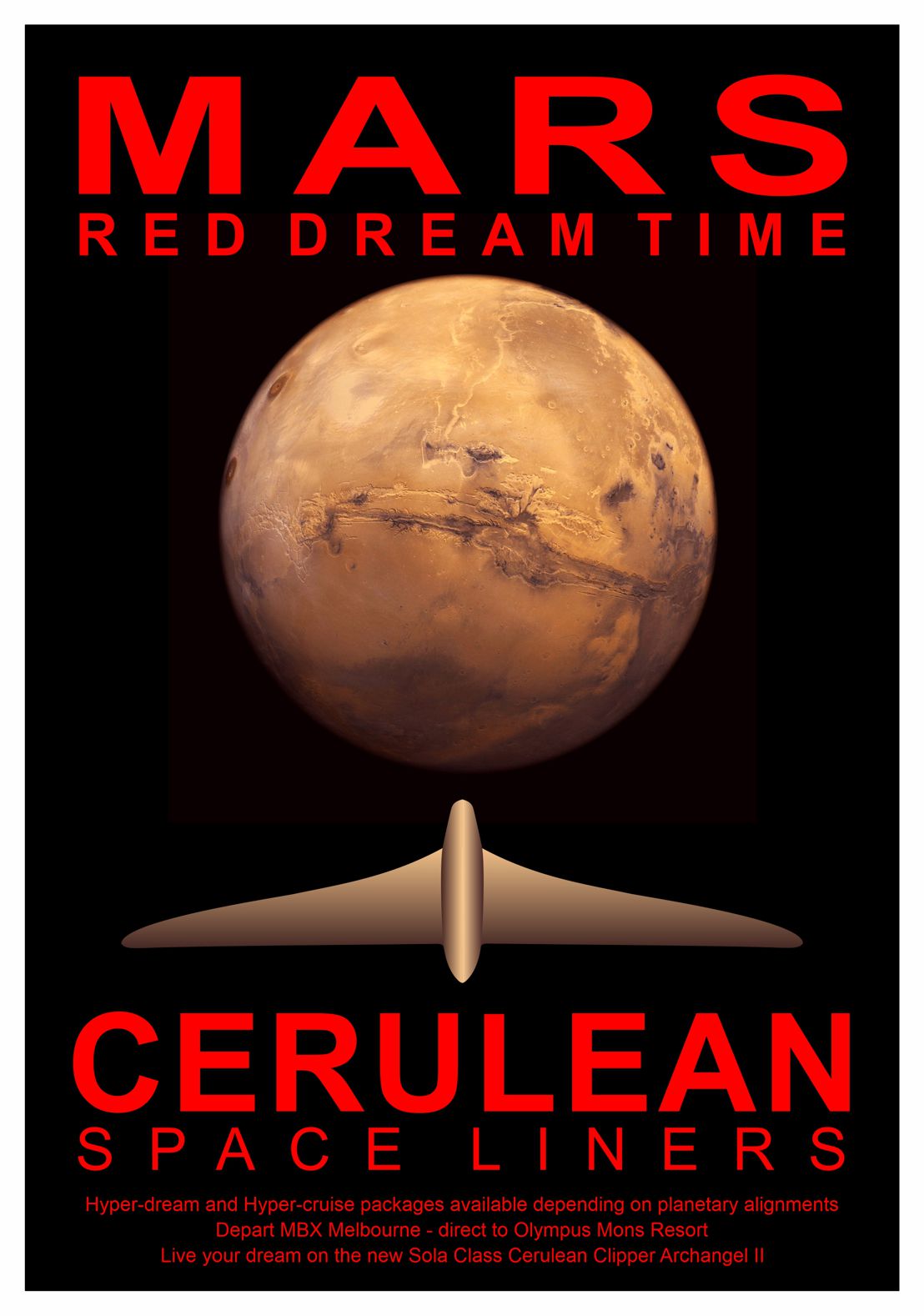 An original Archangel II Mars Line flyer