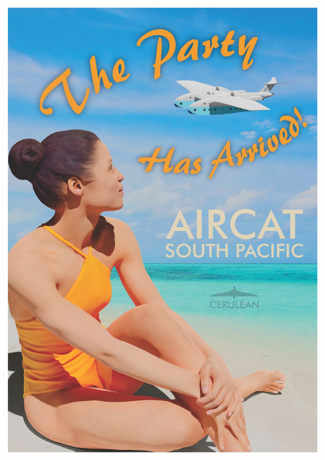 The second Aircat Oceanic travel poster.