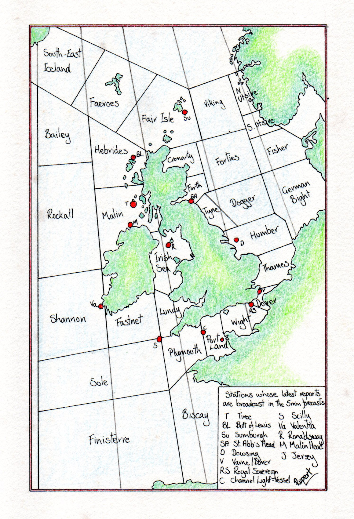 The map of the Shipping Forecast areas