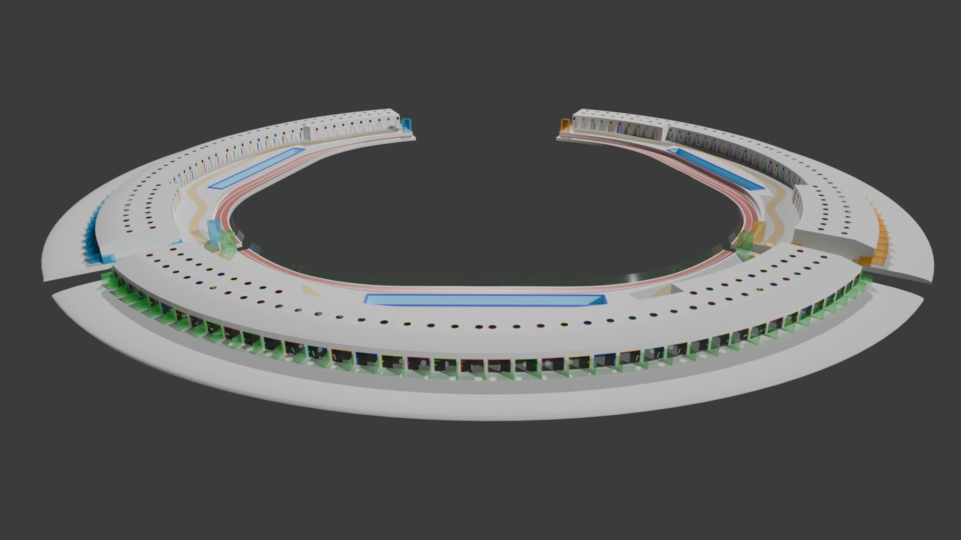 The Mondiale, Tarkine and Aircat accommodation blocks.